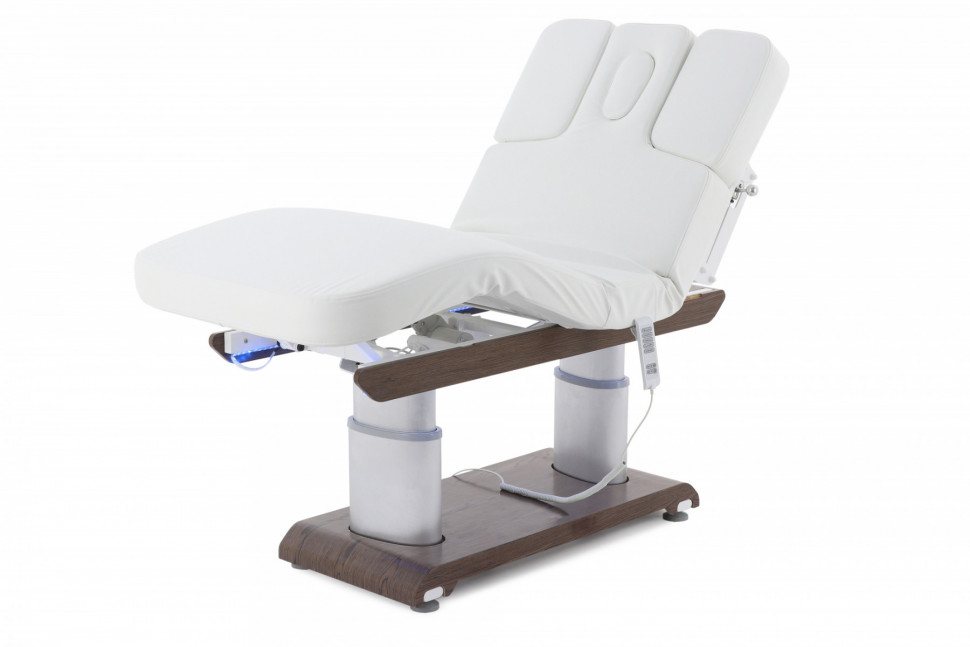 Массажный стол электричеcкий MED-MOS ММКМ-2 (КО-159Д) белый/коричневый
