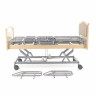 Кровать для лежачих больных с матрасом электрическая MED-MOS DB-2B с поворотным креслом в правую сторону (светлое дерево)